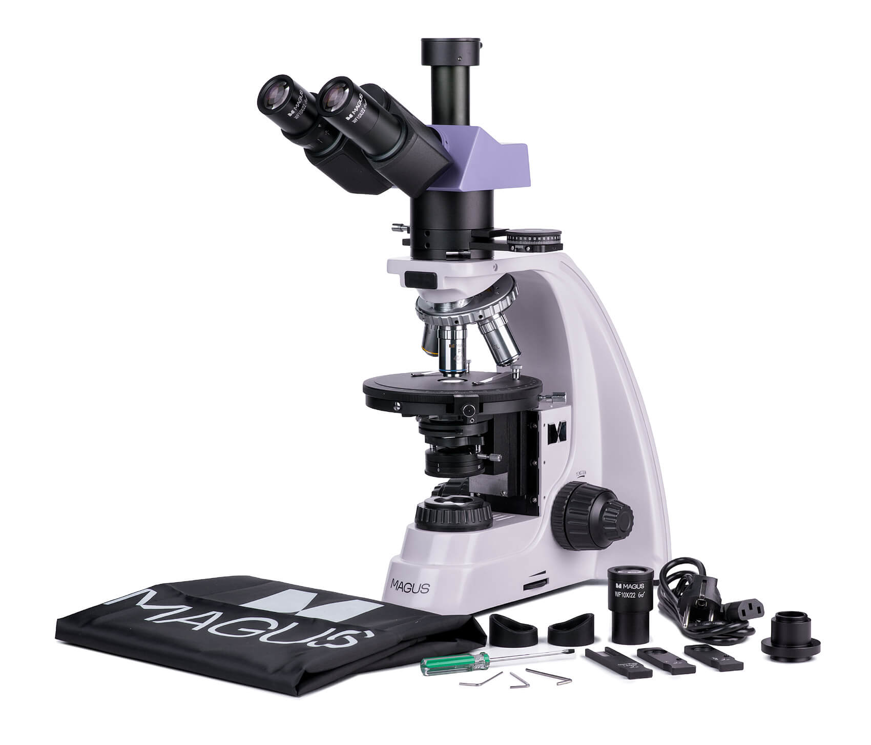 Digitálny, polarizačný mikroskop MAGUS Pol D800 obsah balenia